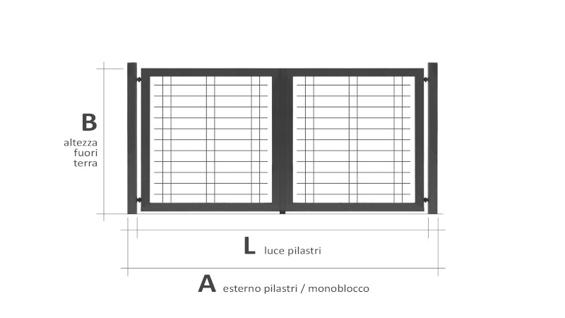 Vulcano orizzontale con piantane